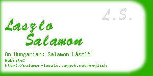 laszlo salamon business card