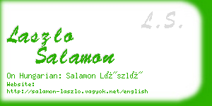 laszlo salamon business card